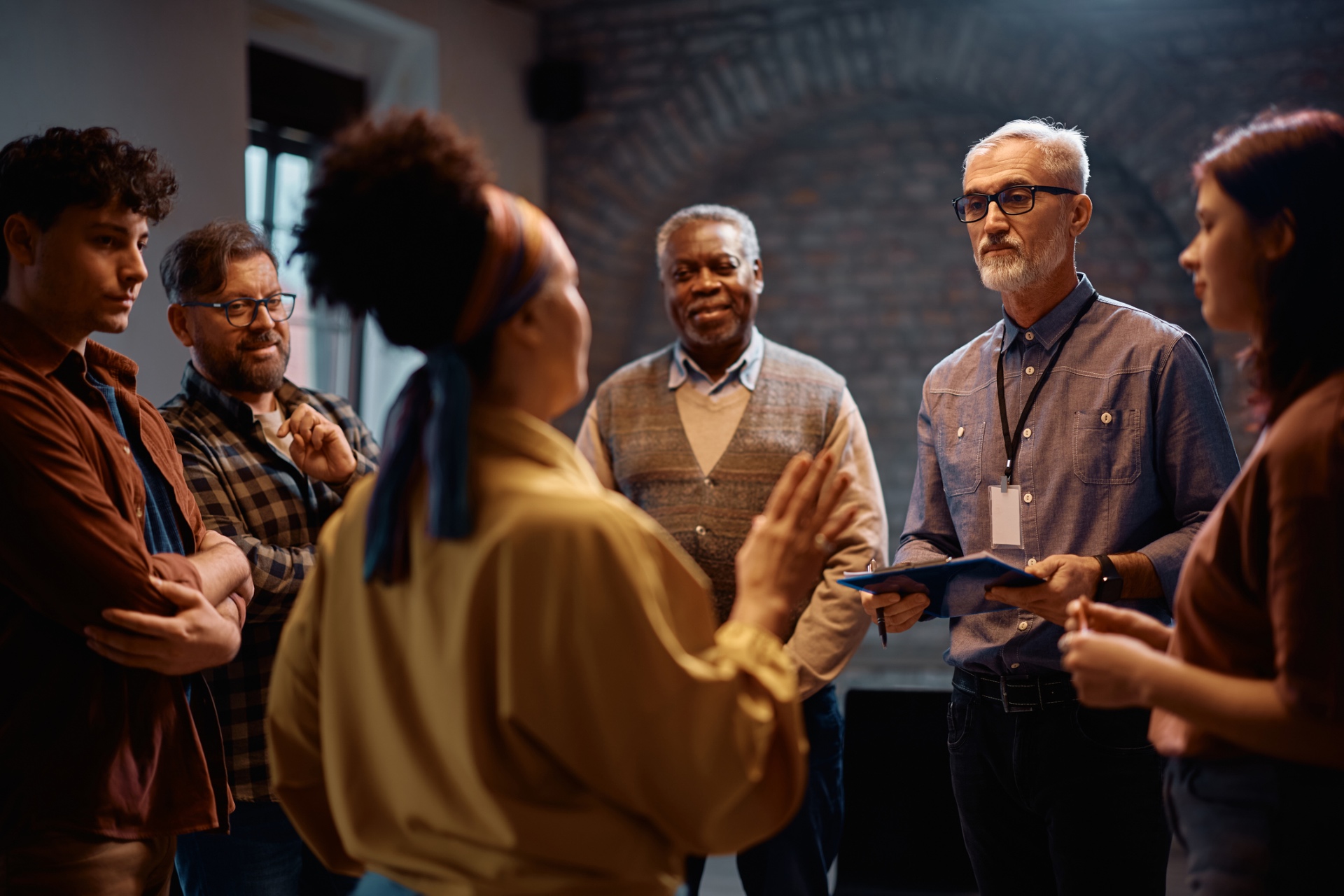 Diverse leaders collaborating in leadership training