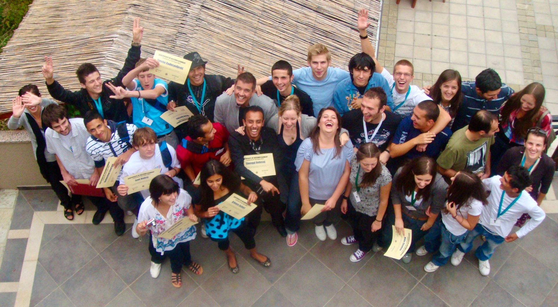 Leadership program graduates celebrating together